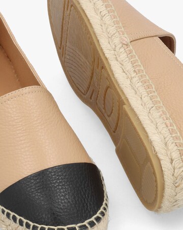 Daniel Joey Nude Leather Toe Cap Espadrilles Standard Fit