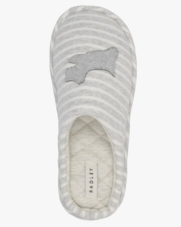 Radley Hadley Jersey Stripe Grey Mule Slippers Standard Fit