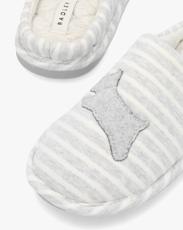 Radley Hadley Jersey Stripe Grey Mule Slippers Standard Fit