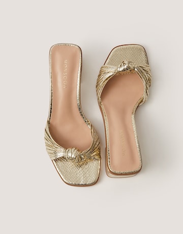 Monsoon Gwen Knot Metallic Mules