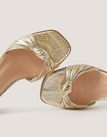 Monsoon Gwen Knot Metallic Mules
