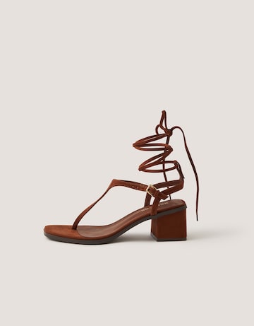 Monsoon Hatty Toe Post Tie Strap Heels