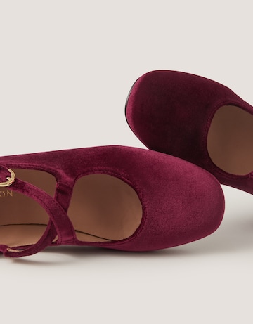 Monsoon Dana Velvet Mary Jane Flats