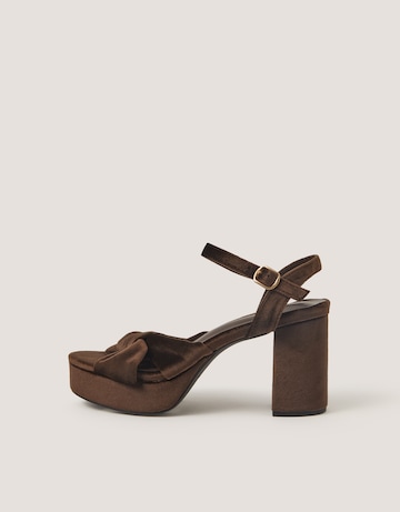 Monsoon Nola Twist Knot Platform Heels