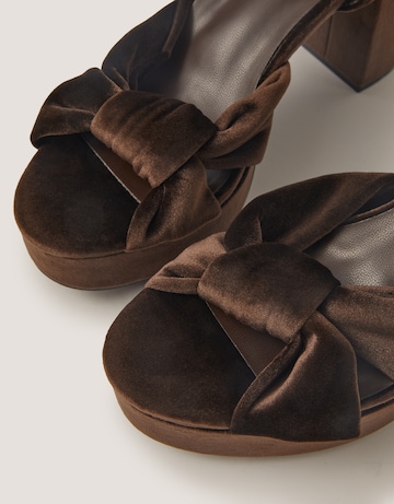 Monsoon Nola Twist Knot Platform Heels