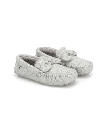 totes Isotoner Womens Brushed Marl Moccasin Slippers