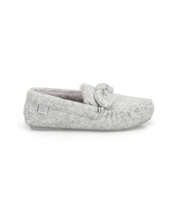 totes Isotoner Womens Brushed Marl Moccasin Slippers