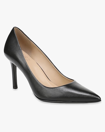 Naturalizer Anna Black Leather Court Shoes Wide Fit (E)