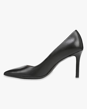 Naturalizer Anna Black Leather Court Shoes Wide Fit (E)