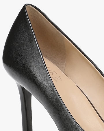 Naturalizer Anna Black Leather Court Shoes Wide Fit (E)