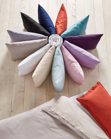 200 TC Plain Dyed Percale 28cm Fitted Sheet