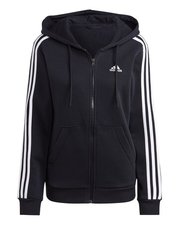 adidas 3 Stripes Fleece Full Zip Hoodie