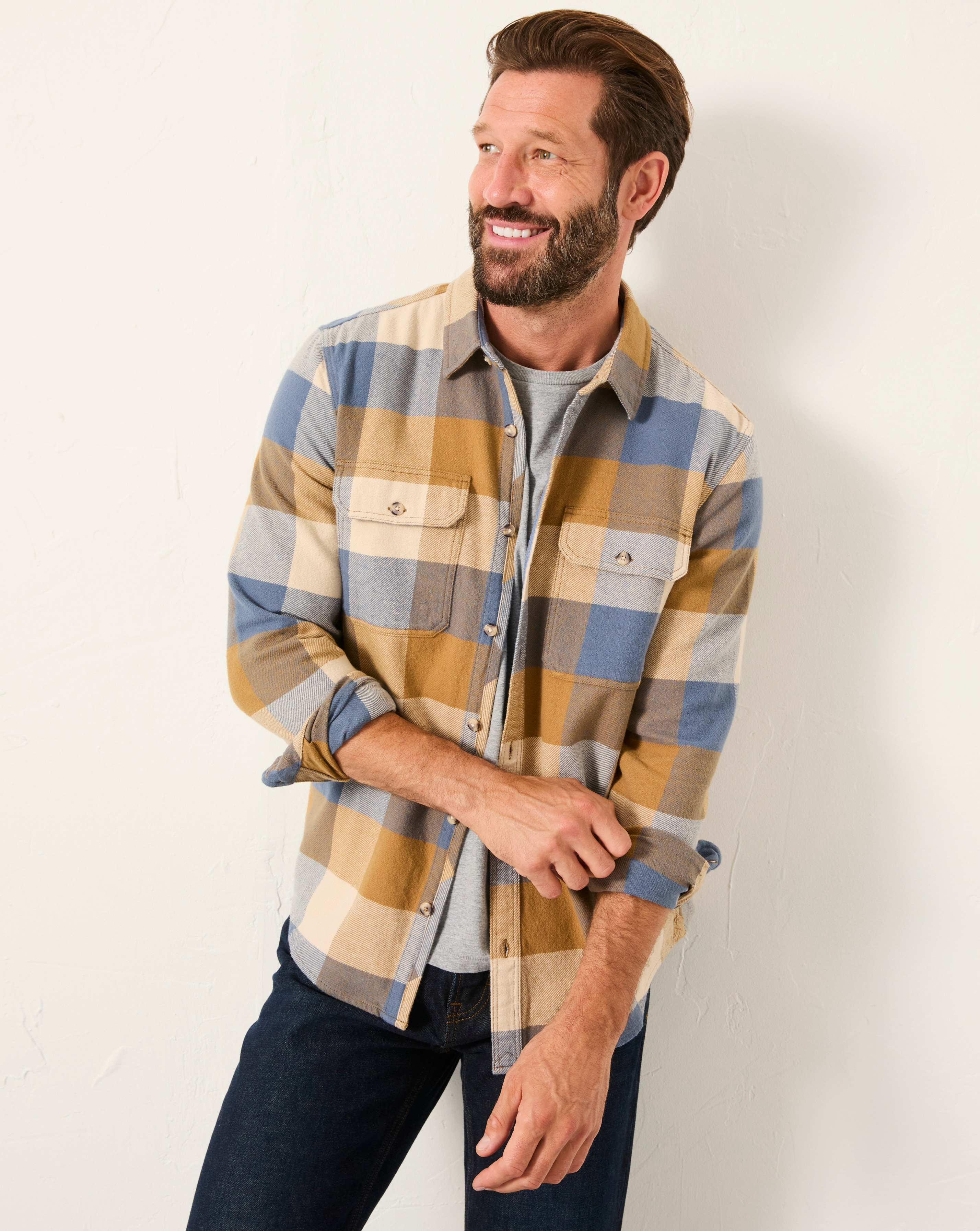 FatFace Buffalo Check Shirt - Blue