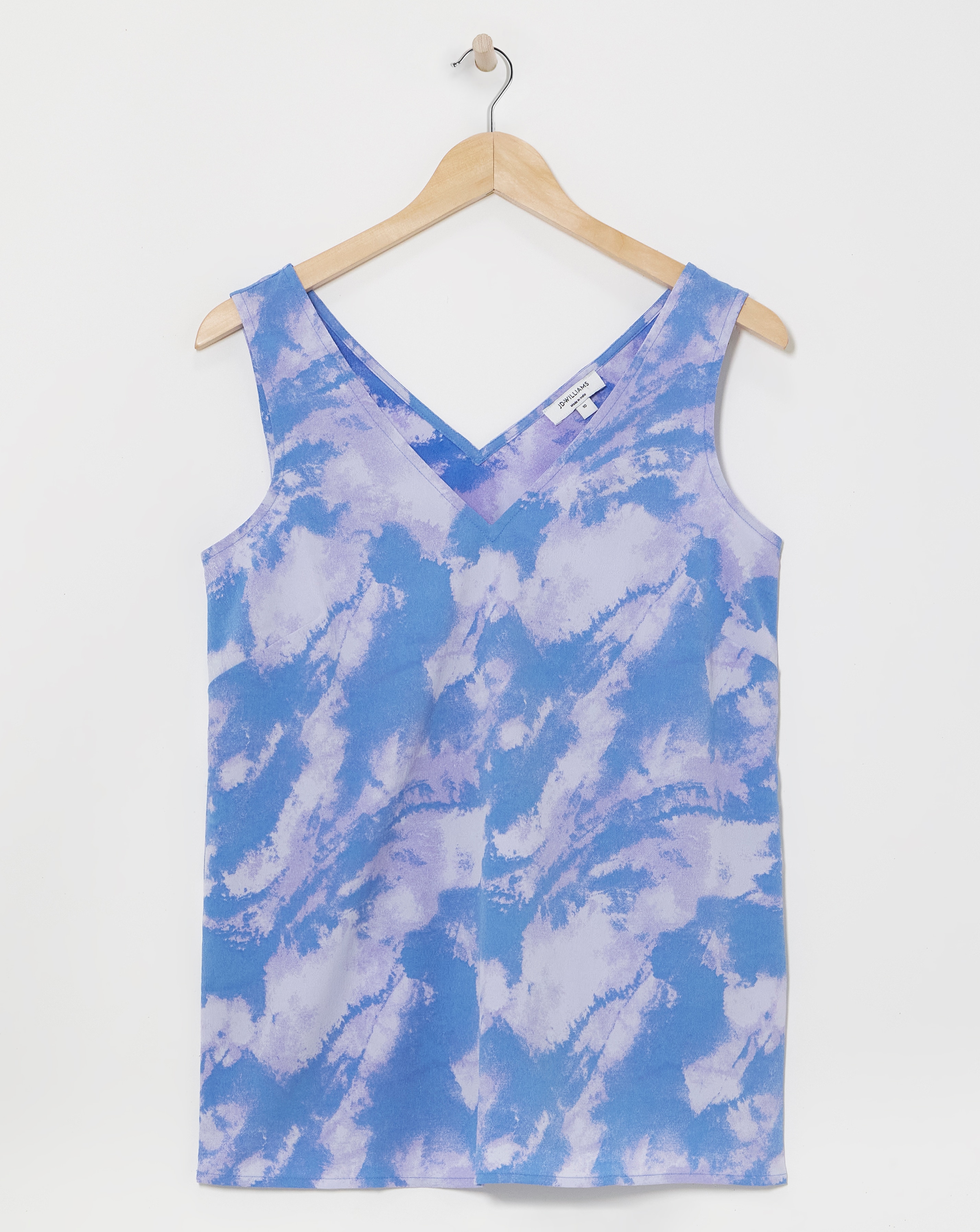 Printed V Neck Woven Vest