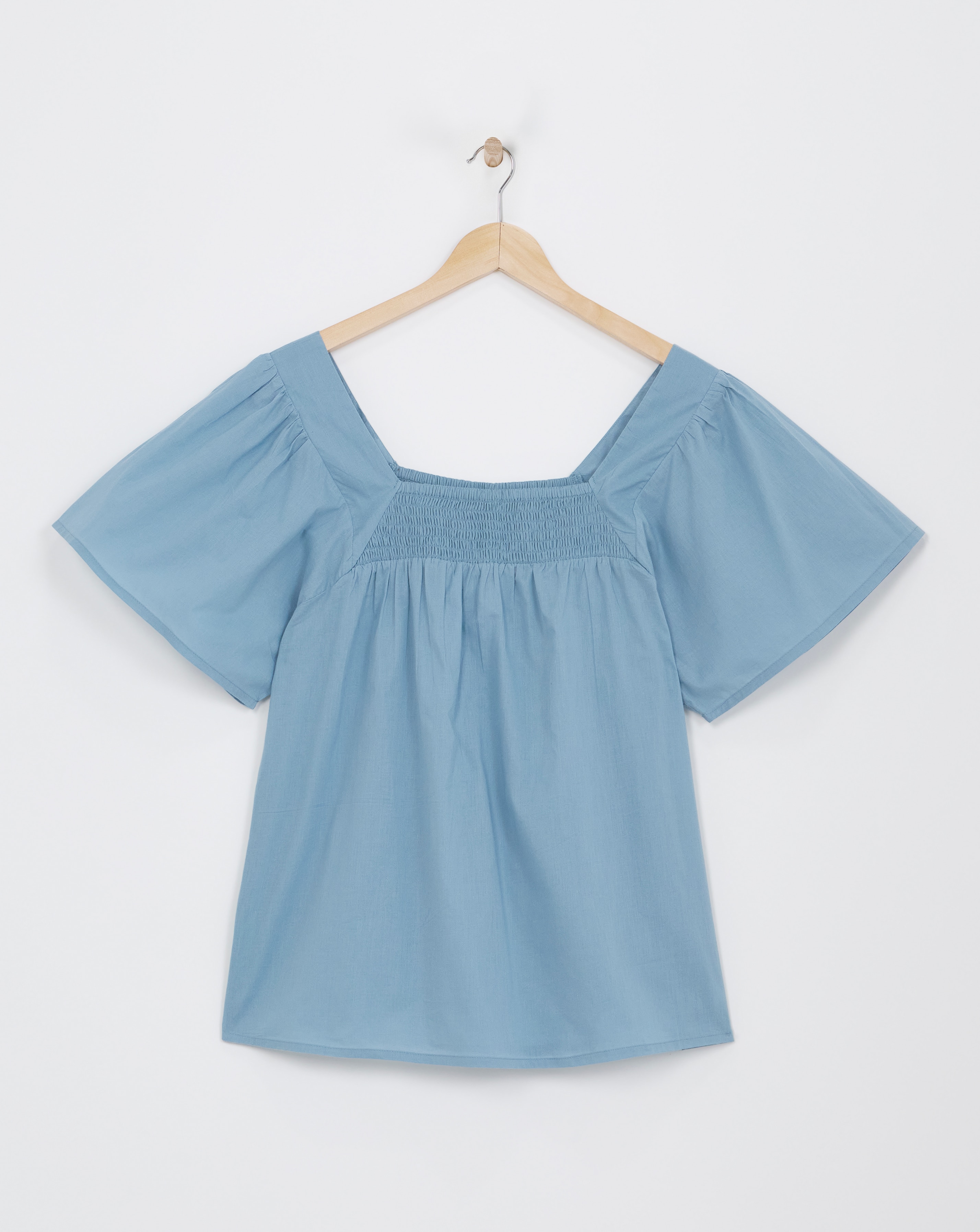 Cotton Square Neck Top