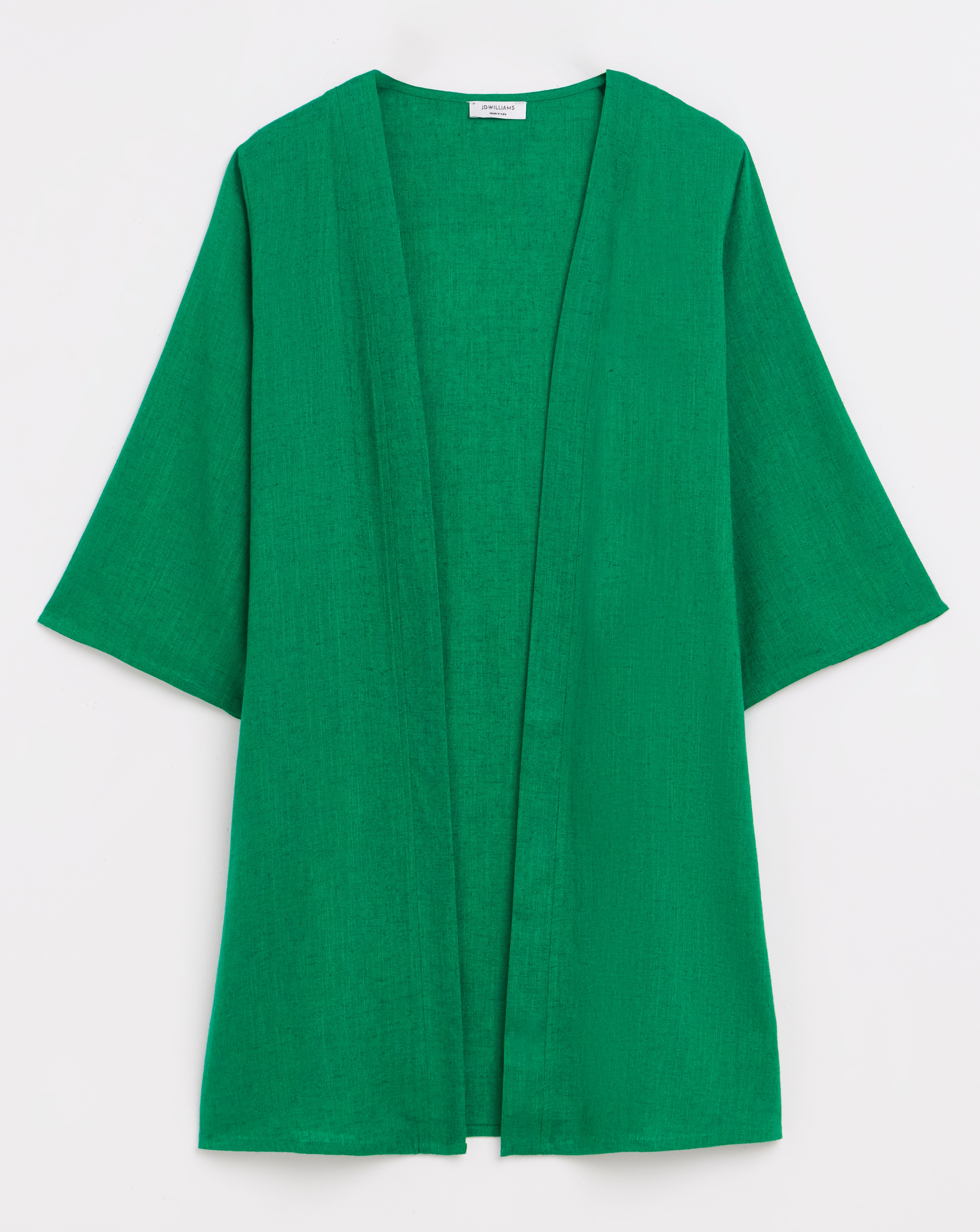 Linen Mix Longline Kimono