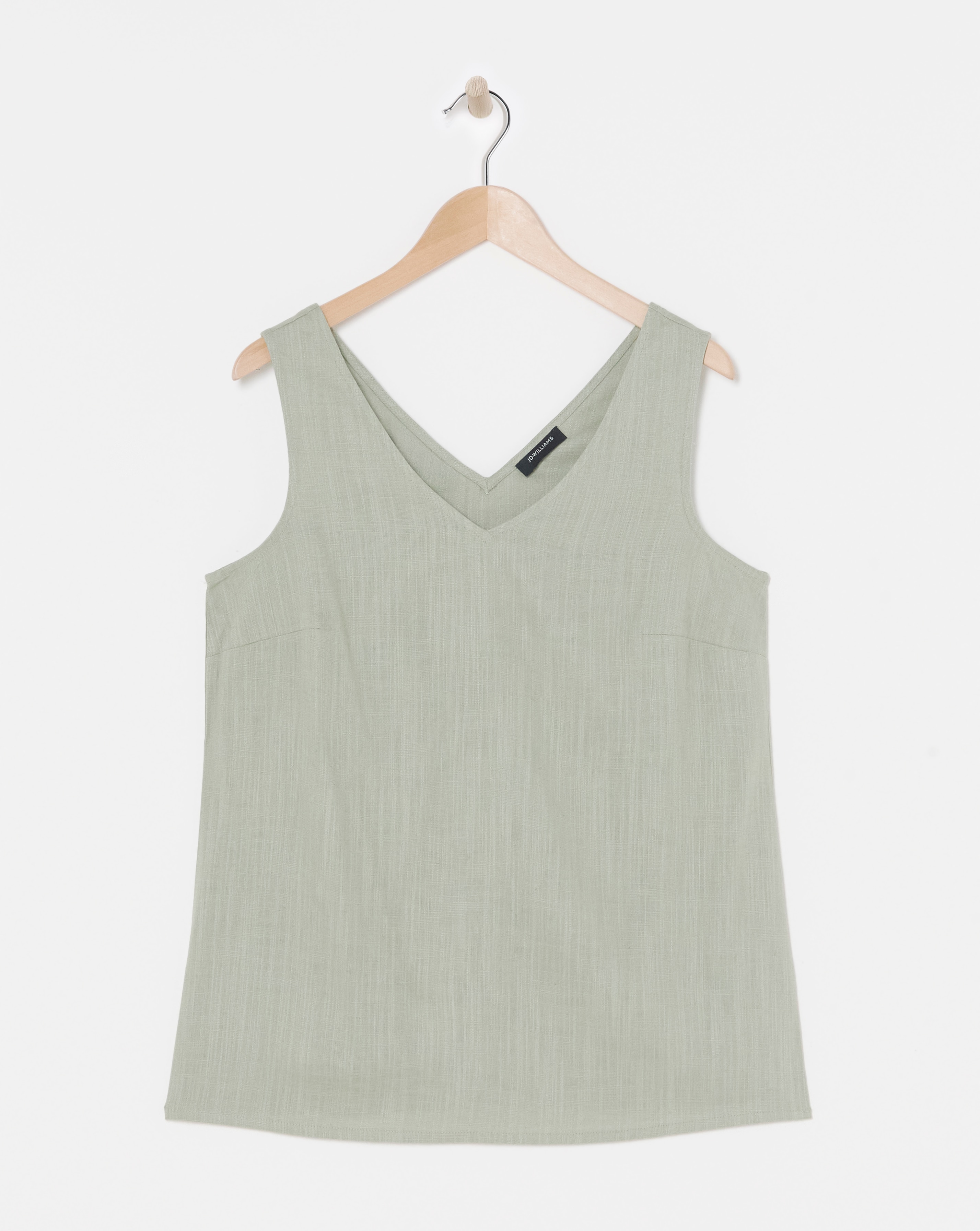 Linen V Neck Vest Top