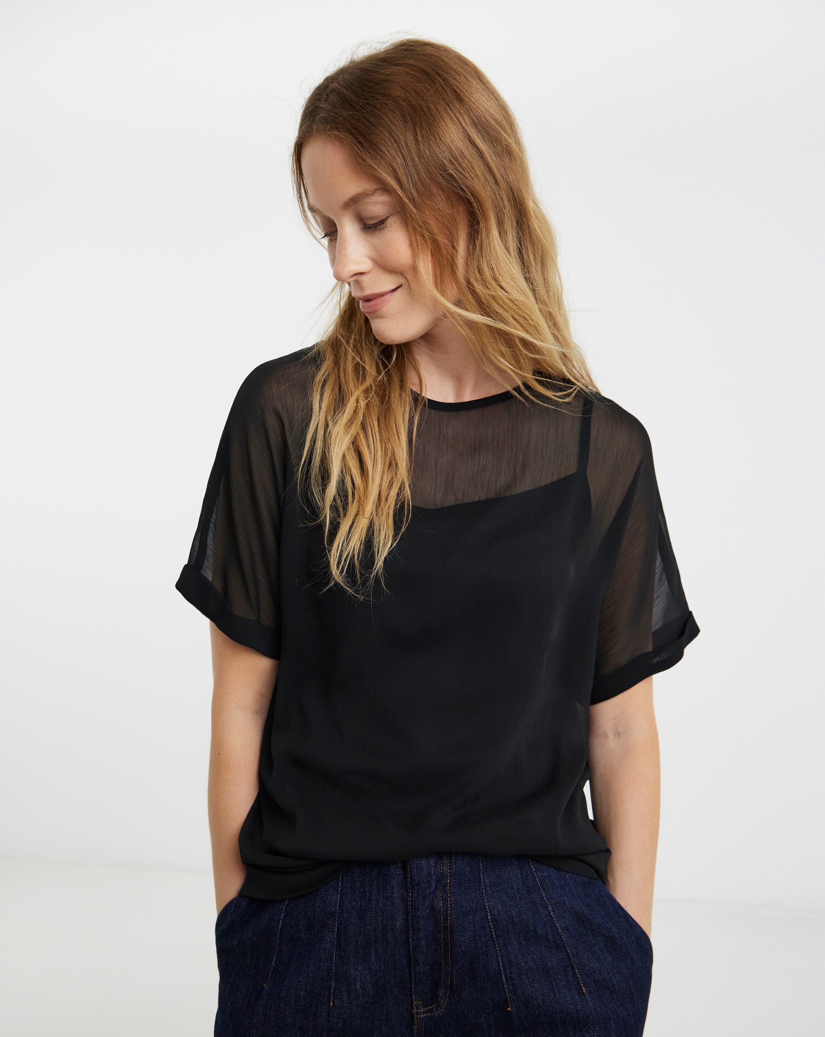 Boxy Chiffon Top
