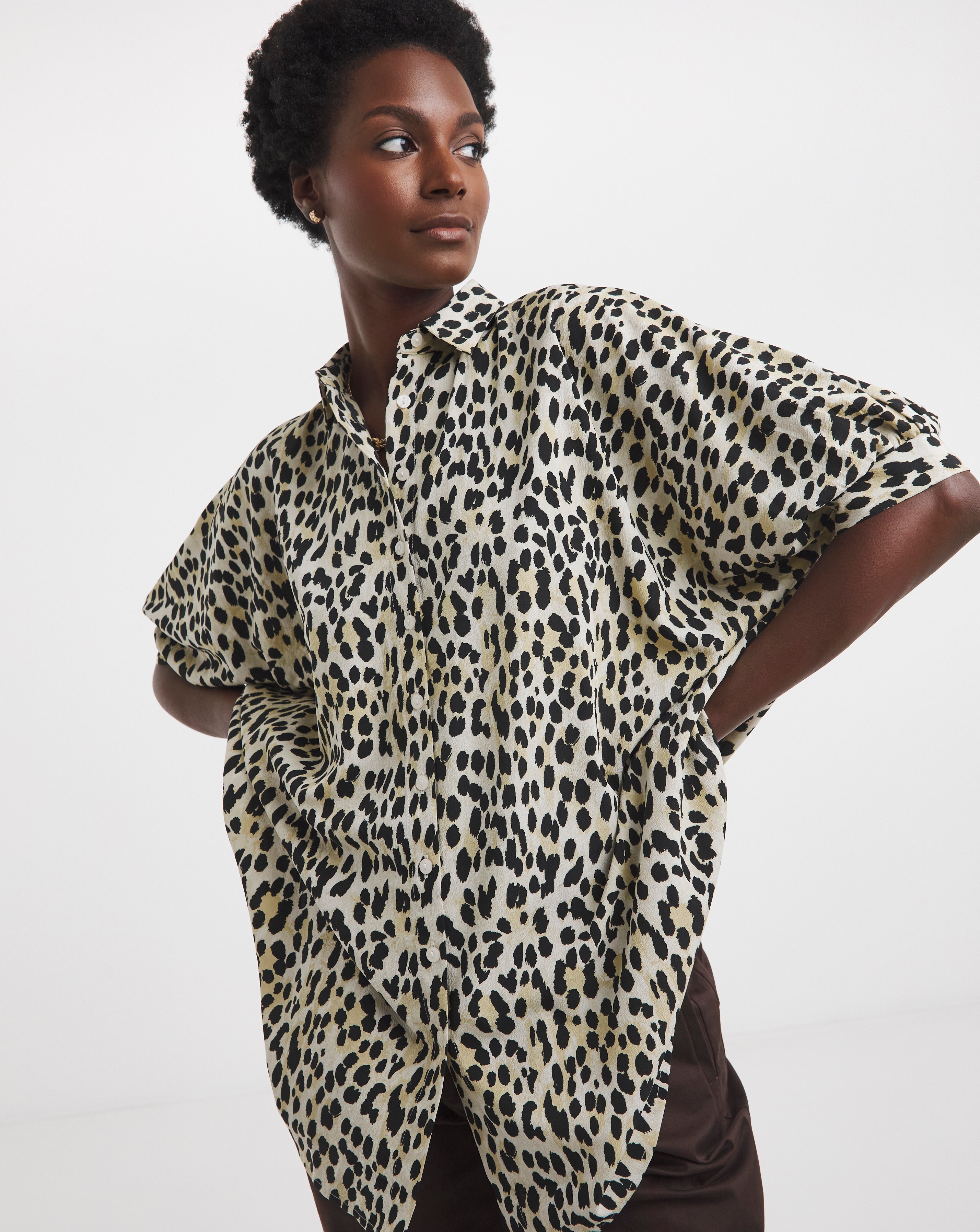 Printed Oversized Blouse