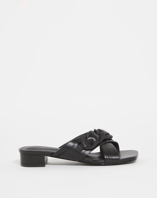 Chain Detail Crossover Mule - Wide Fit (E)
