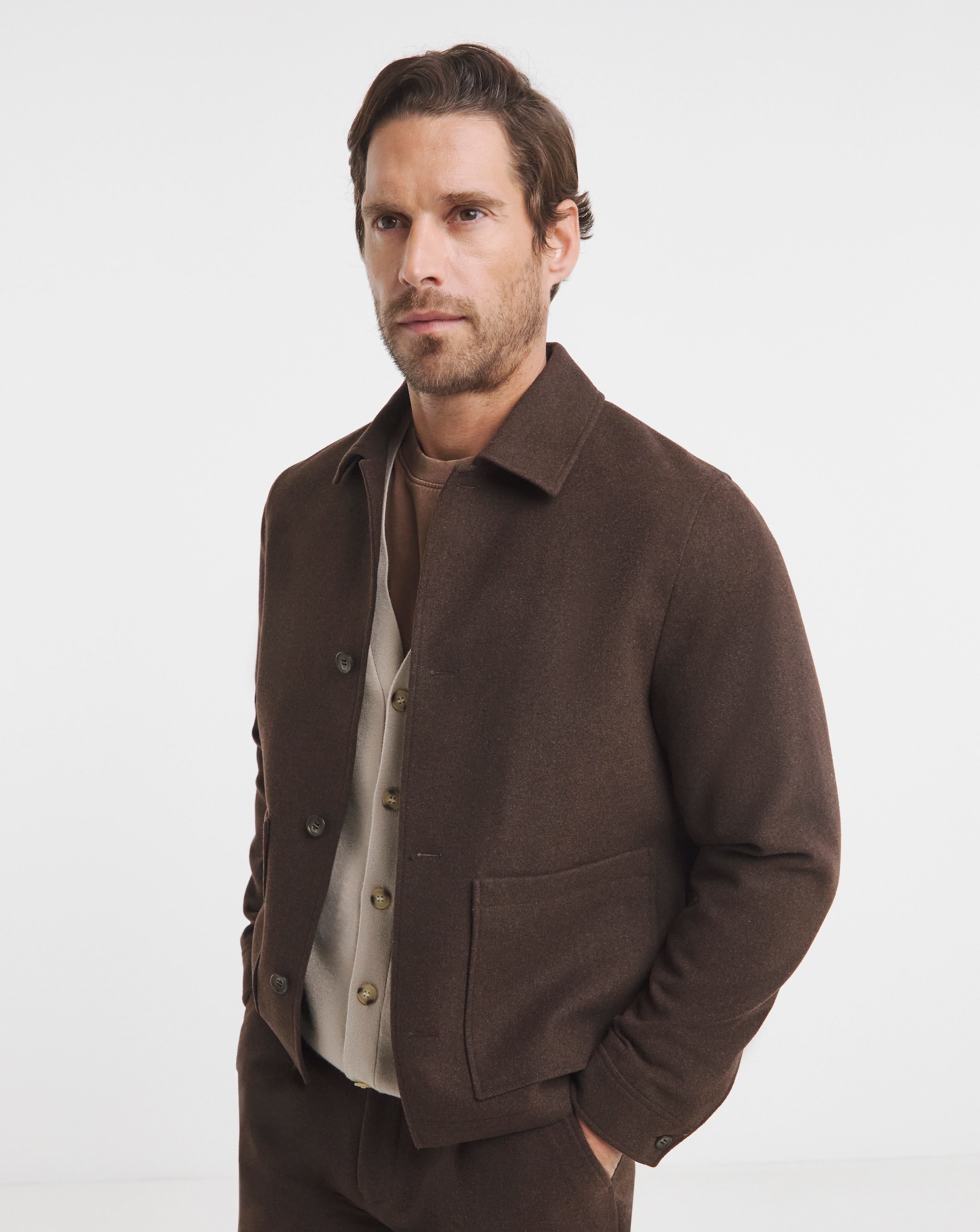 Tweed Button Through Jacket