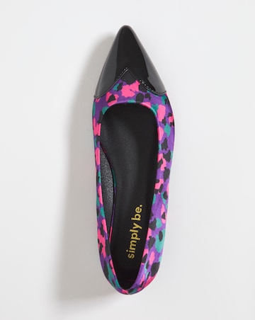 Maya Heart Toe Cap Ballerina Shoes Ex Wide Fit