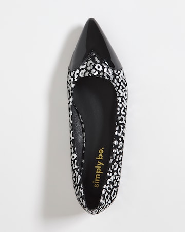 Maya Heart Toe Cap Ballerina Shoes - Extra Wide Fit (EEE)