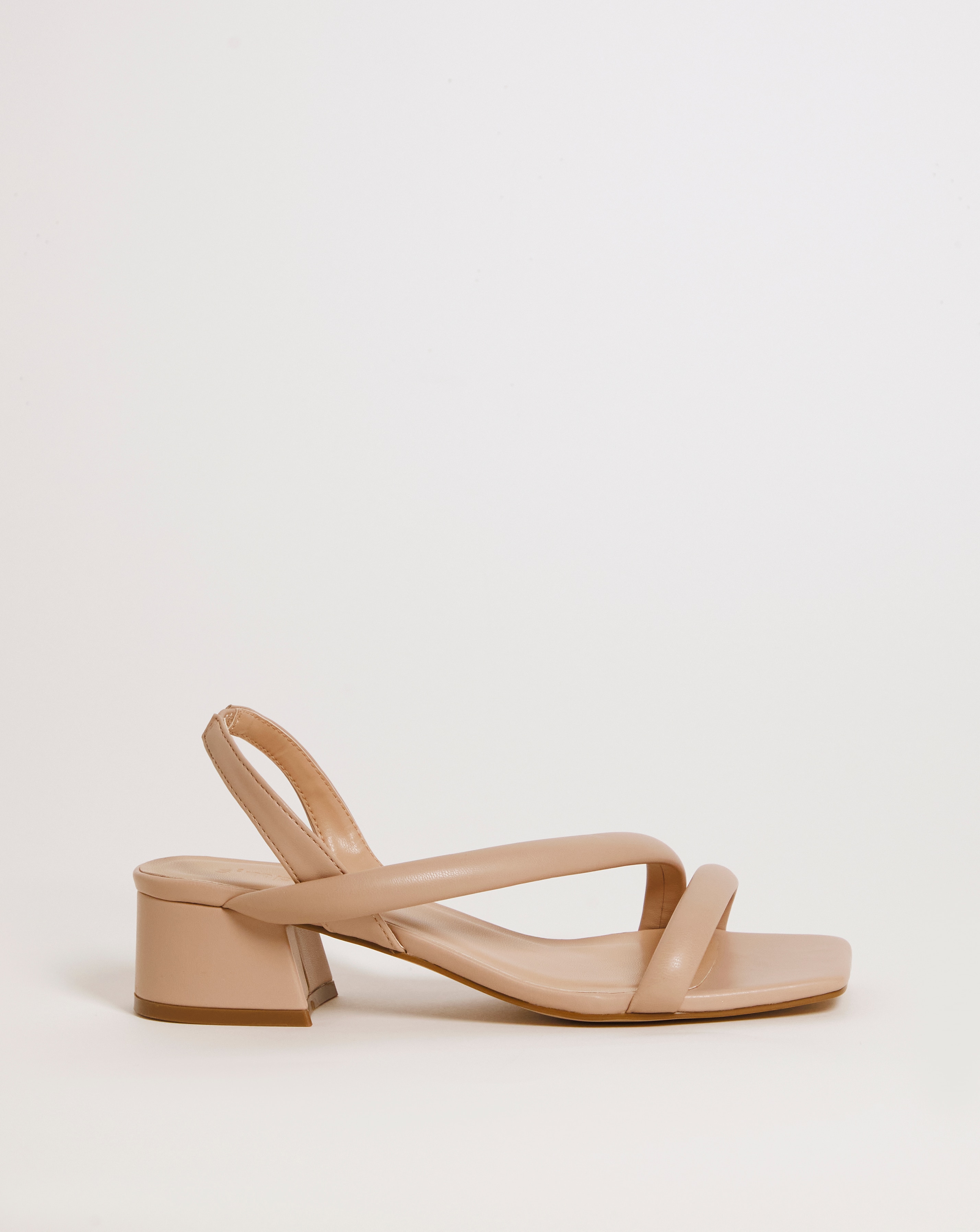 Asymmetric Low Heeled Sandals Wide