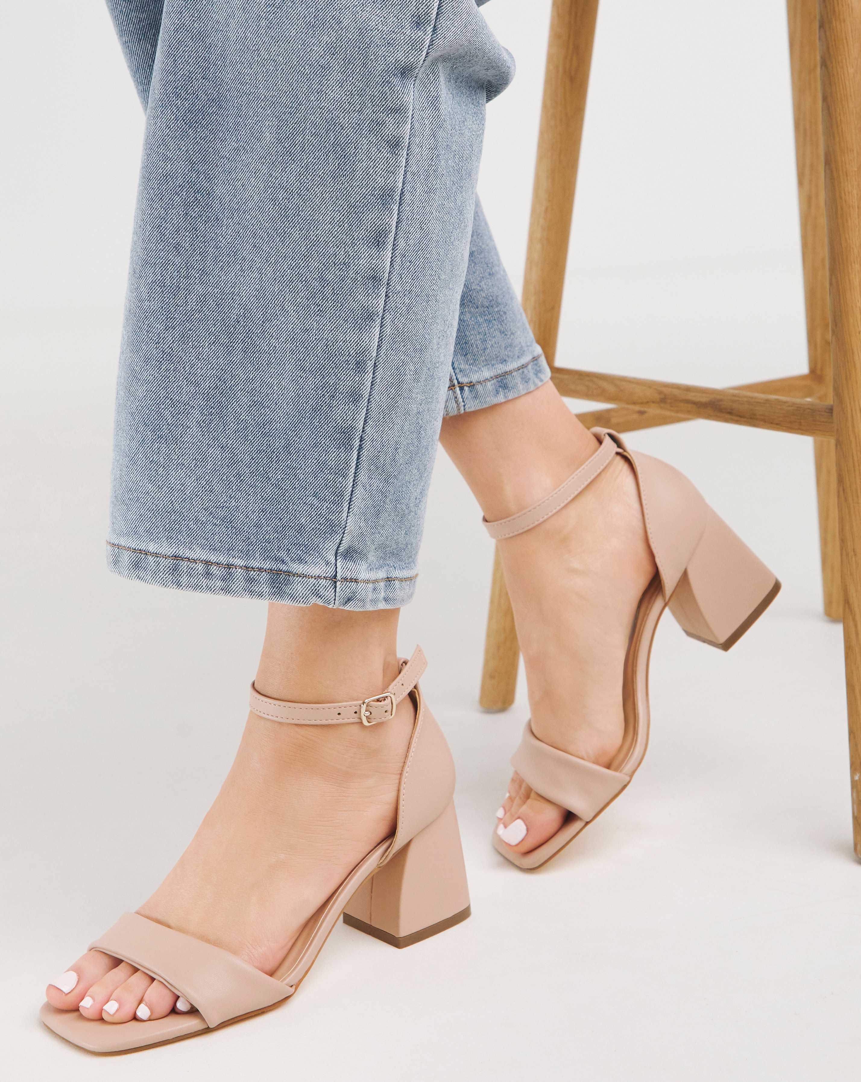 Barely There Heeled Sandals Ex Wide