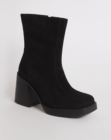 Gilly Suede Platform Ankle Boots - Extra Wide Fit (EEE)