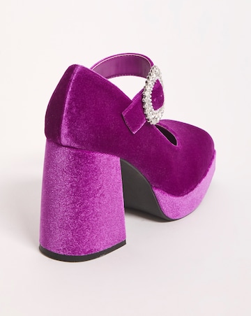 Dinah Mary Jane Platform Heeled Shoes - Wide Fit (E)