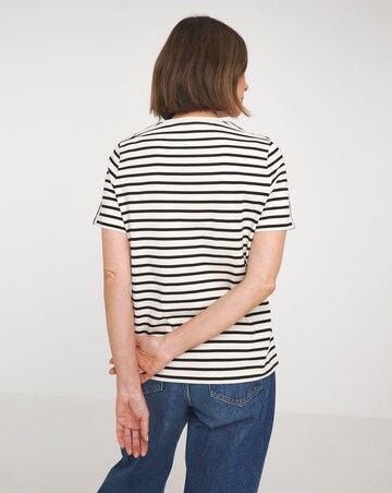 Striped Contrast Tipping T-Shirt