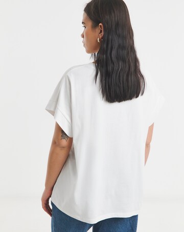 Simply Be White Boxy Pure Cotton T-Shirt