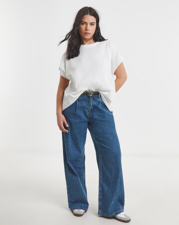 Simply Be White Boxy Pure Cotton T-Shirt