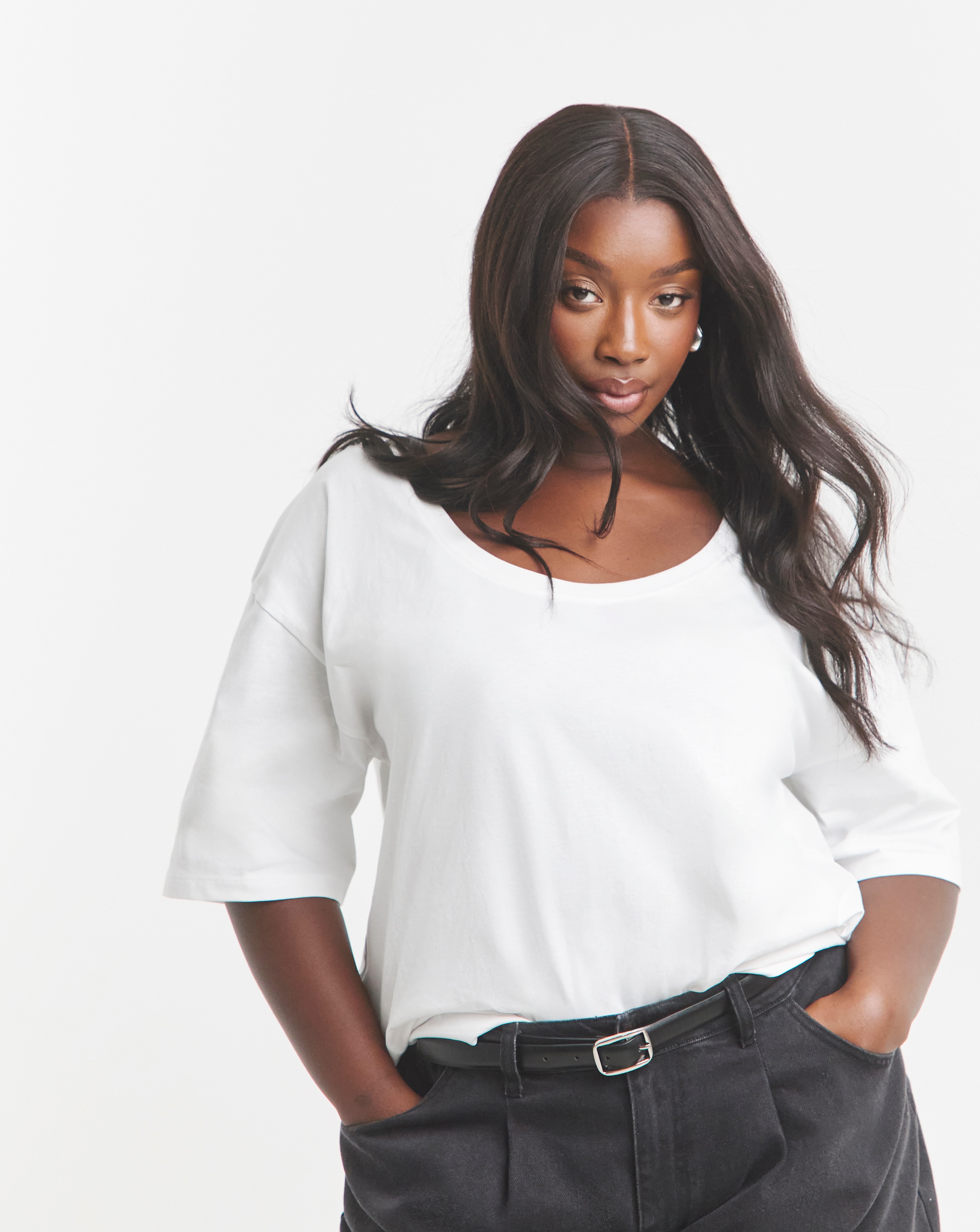 Simply Be Scoop Neck T-Shirt