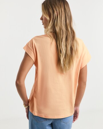 Simply Be Peach Lemon Spritz Boxy T-Shirt