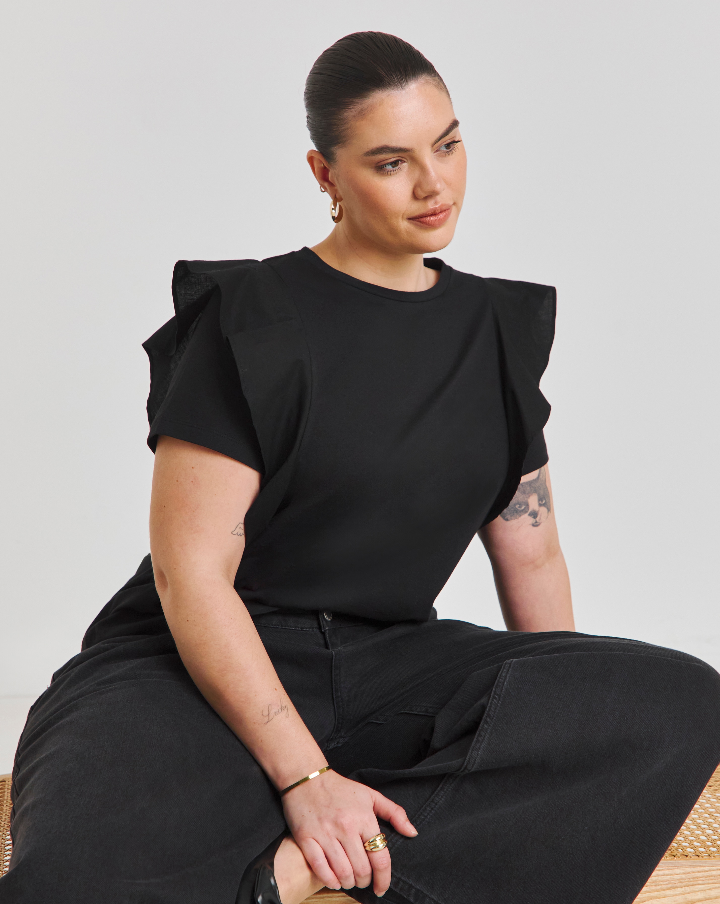 Simply Be Ruffle T-Shirt