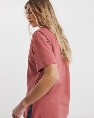 Simply Be Rose Oversized Slouchy V Neck Pure Cotton T-Shirt