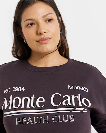 Simply Be Chocolate Brown Monte Carlo Sweatshirt