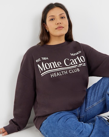 Simply Be Chocolate Brown Monte Carlo Sweatshirt
