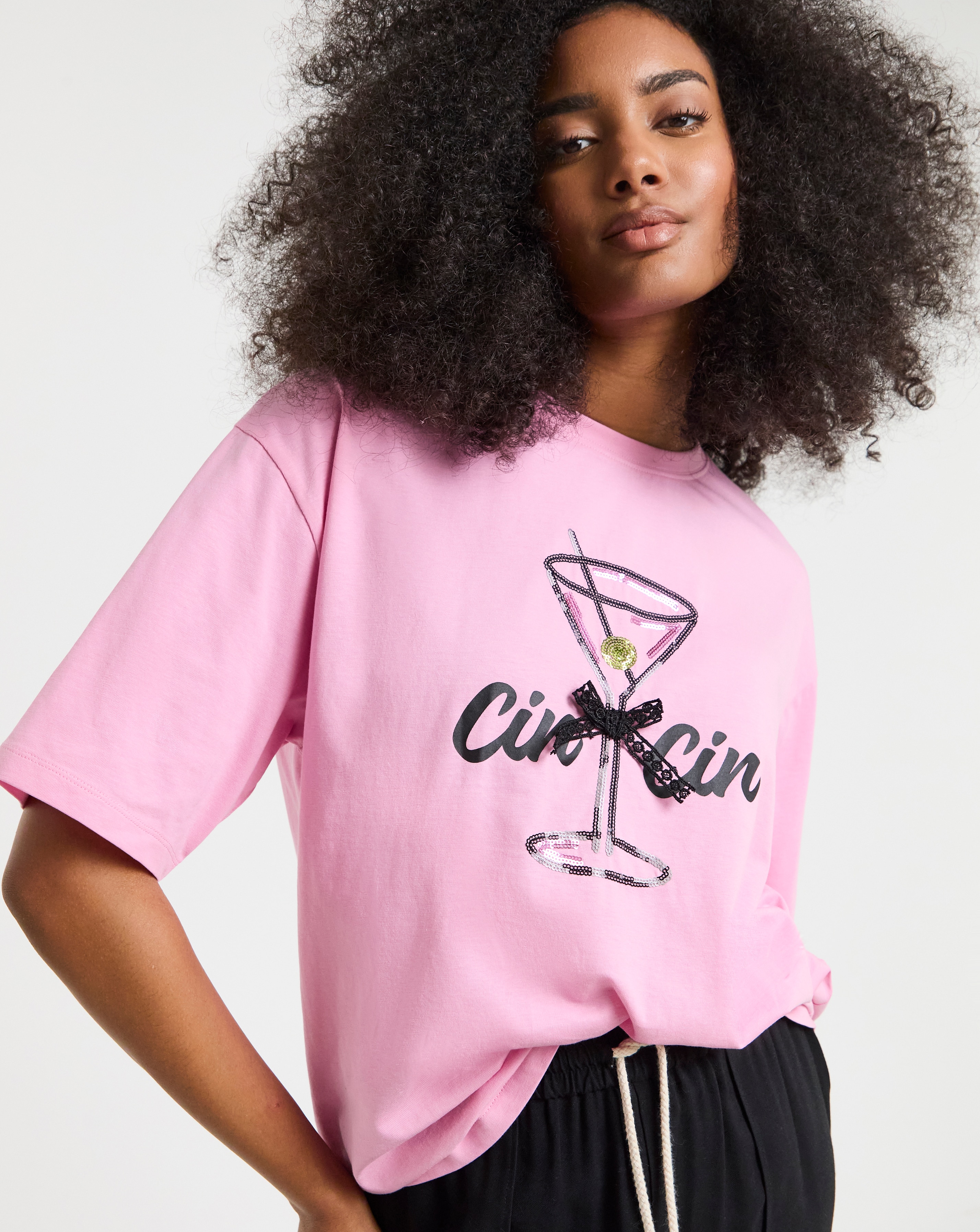 Simply Be Dirty Martini Graphic T-Shirt