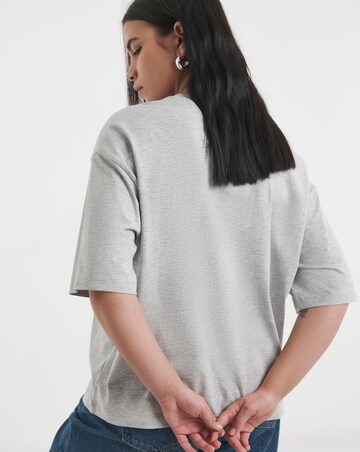 Simply Be Grey Marl Florida Oranges Embroidery T-Shirt