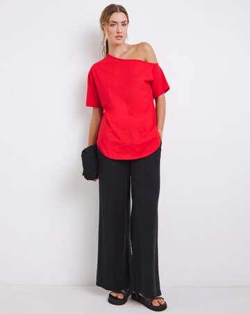 Simply Be Red Off The Shoulder Pure Cotton Top