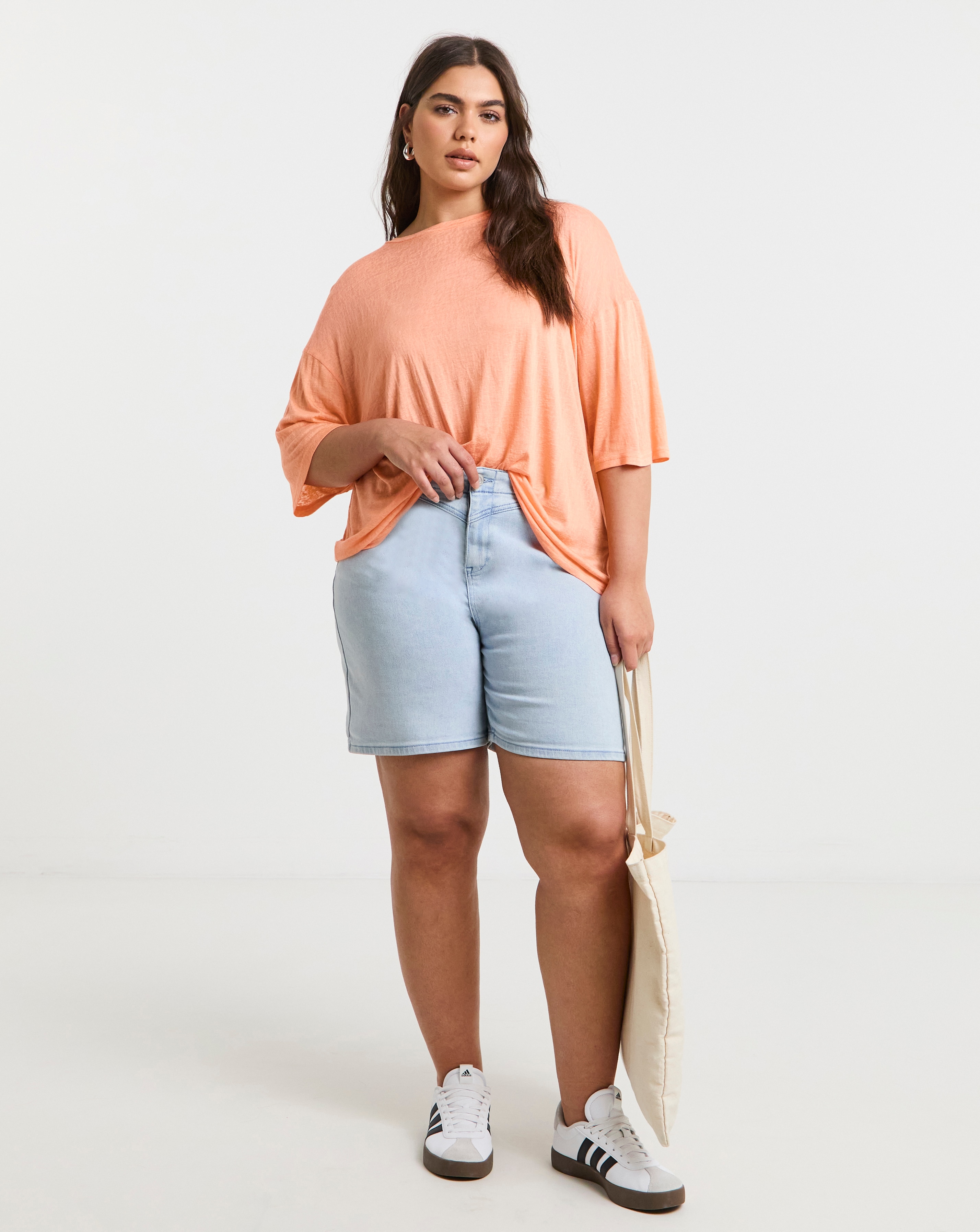 Simply Be Slub Jersey Slouchy T-Shirt