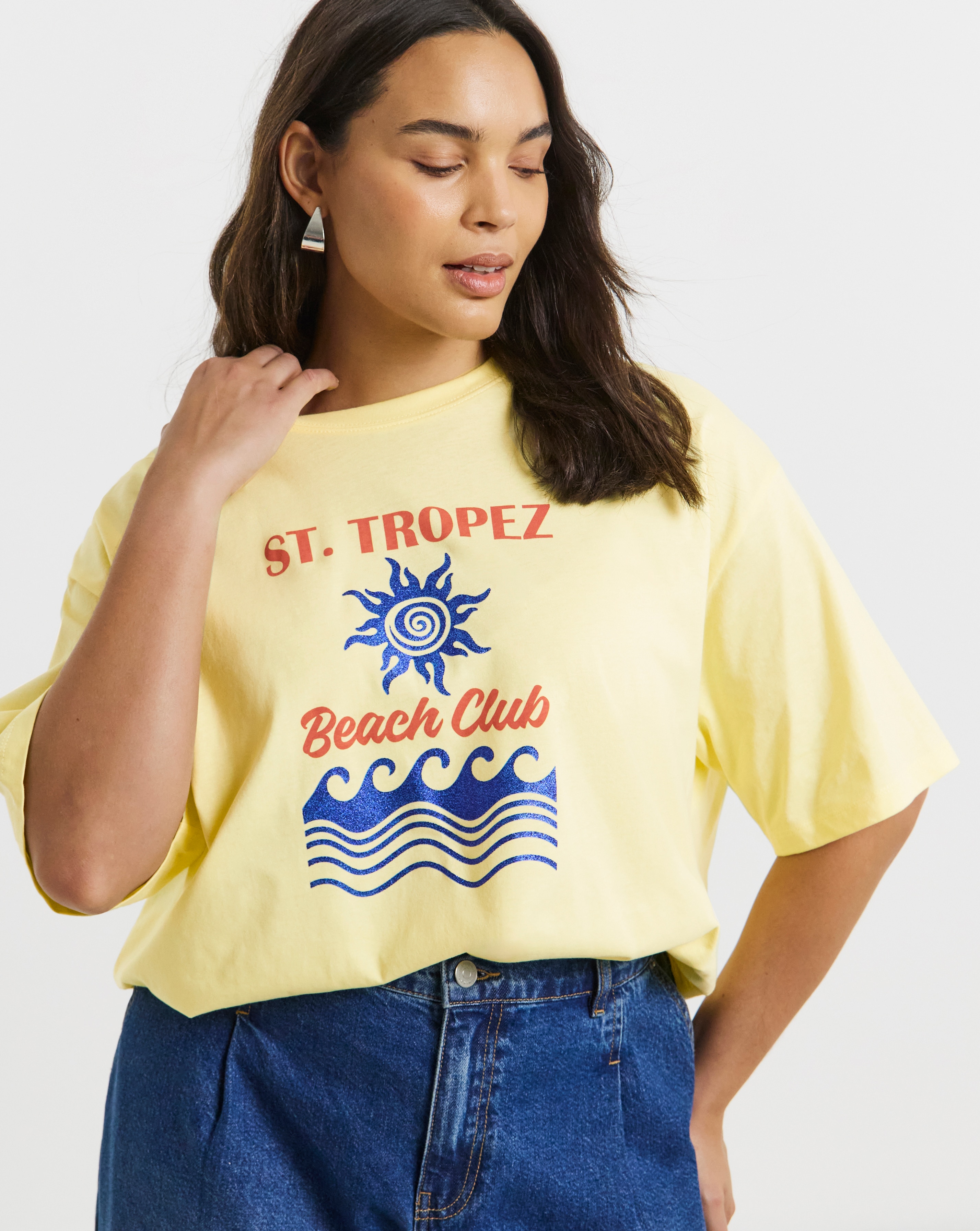 Simply Be St Tropez Graphic T-Shirt