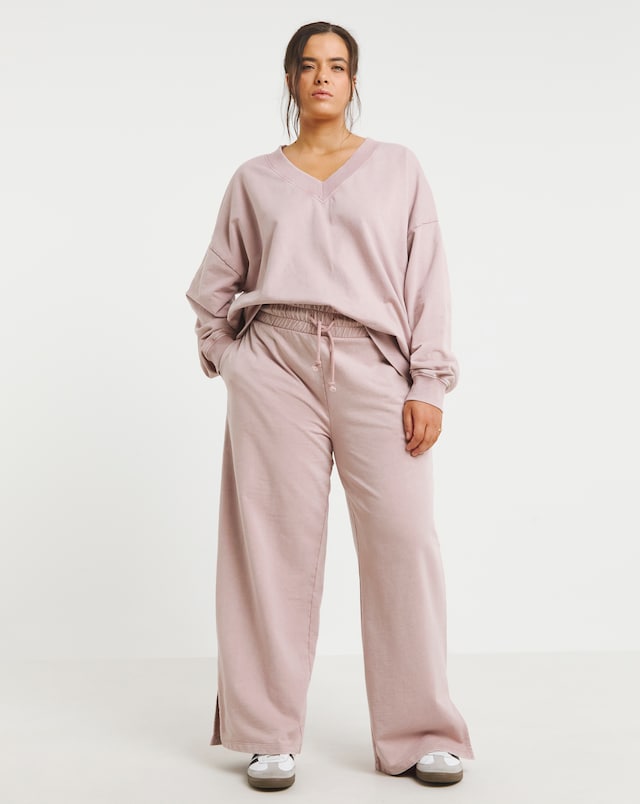 Simply Be Deep Waistband Wide Joggers