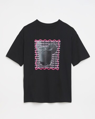Simply Be Black Spicy Margs Graphic Oversized T-Shirt