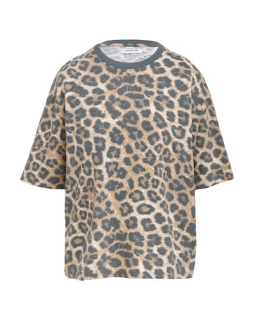 Simply Be Leopard Print Pure Cotton Crew Neck T-Shirt