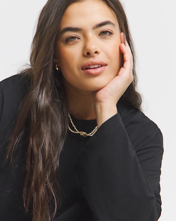 Black Pure Cotton Long Sleeve Top