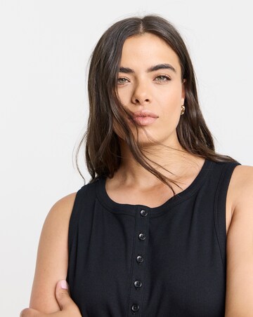 Simply Be Black Henley Vest